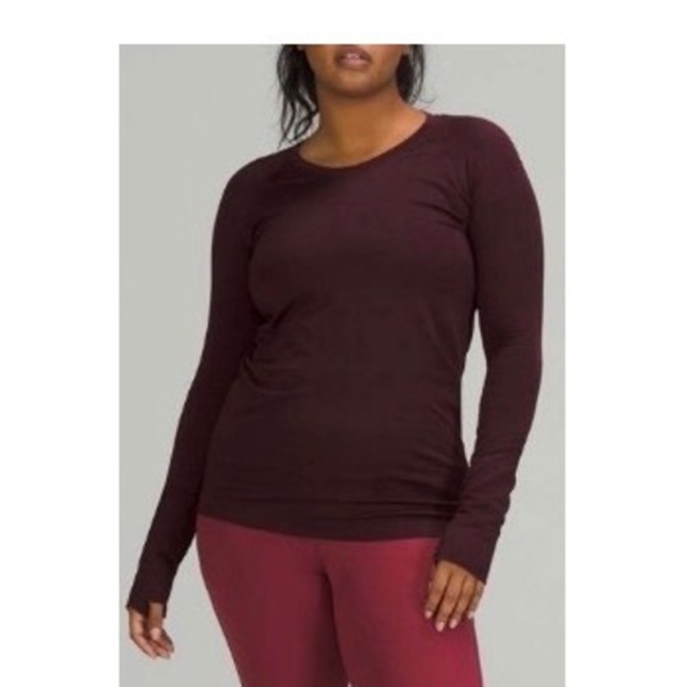 Lululemon Swiftly Tech Long SleeveShirt 2.0-Yogo Pop Cassis /‎ Black